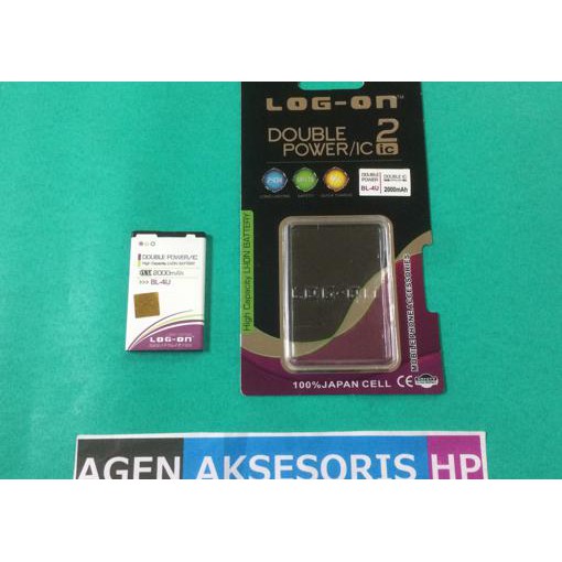 Batre NOKIA BL-4U 6600s E75 3120c Baterai LOG-ON Double Power 2000mAh - Yandra.Puspitasari.seller