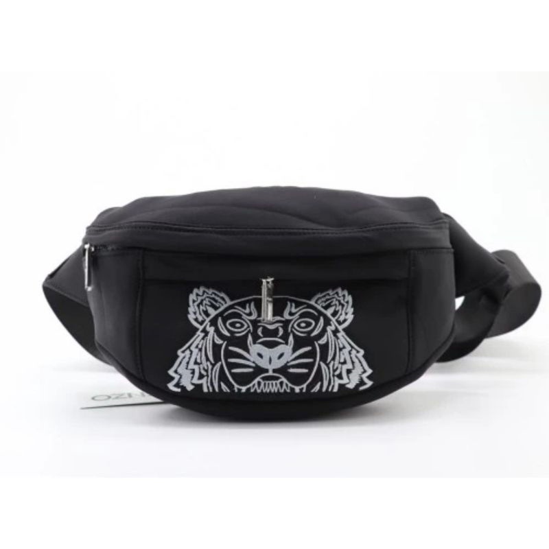 KENZ0 LOGO WAISTBAG BUMBAG TIGER WHITE