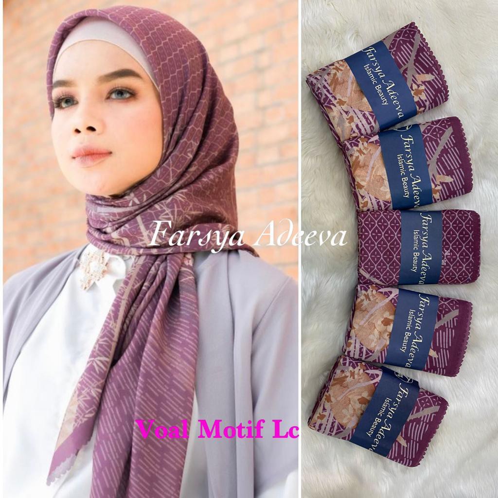 SEGI EMPAT MOTIF VOAL DEENAY LASERCUT KW TERMURAH DAN TERLARIS Hijab motif| hijab Seragam |SAFA HIJAB