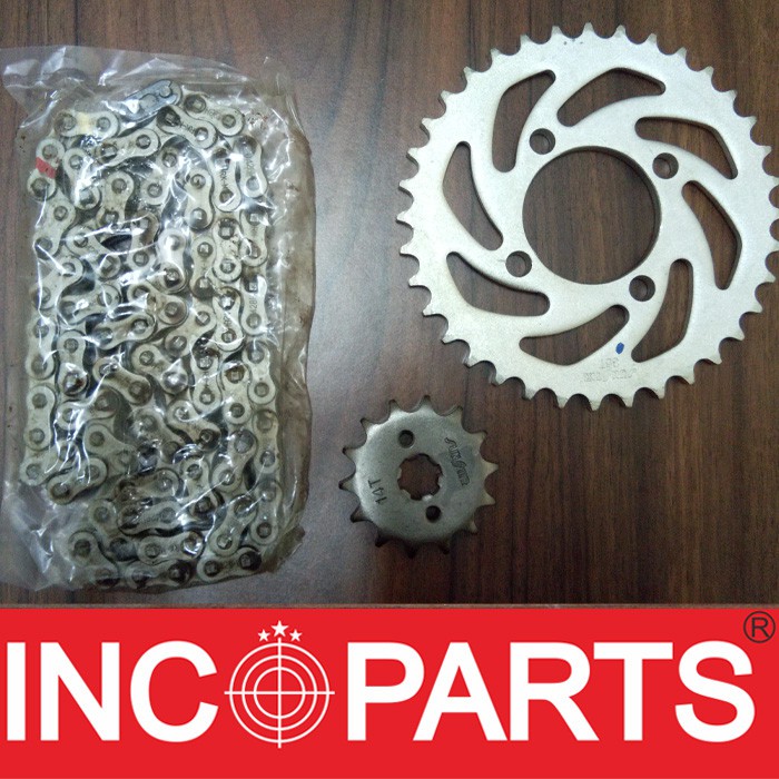 PROMO GEAR SET MOTOR SMASH / SHOGUN 125 LENGKAP RANTAI GEAR DEPAN BELAKANG