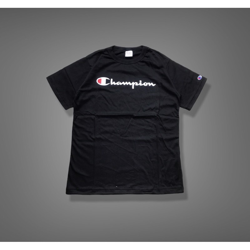 champion script tee black / kaos champion ori