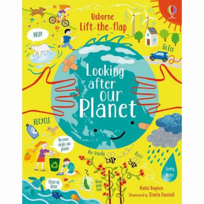 New Usborne Lift the Flap Looking After Our Planet. Buku Anak Import