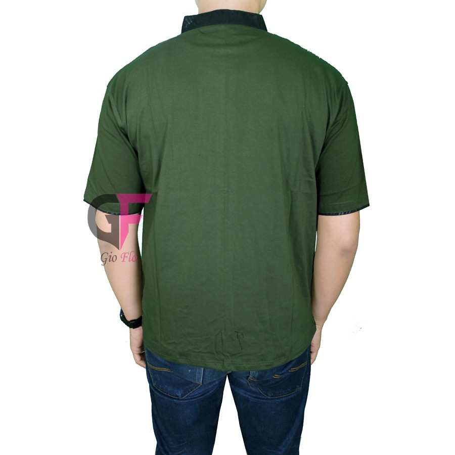 GIOFLO Koko Pendek Terbaru Baju Koko Keren Green / KKS 55