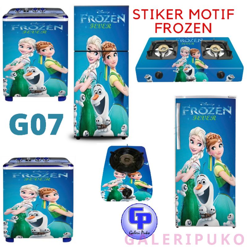 STIKER SET MOTIF FROZEN KOMPOR GAS KULKAS MAGICOM MESINCUCI PINTU KAMAR MANDI