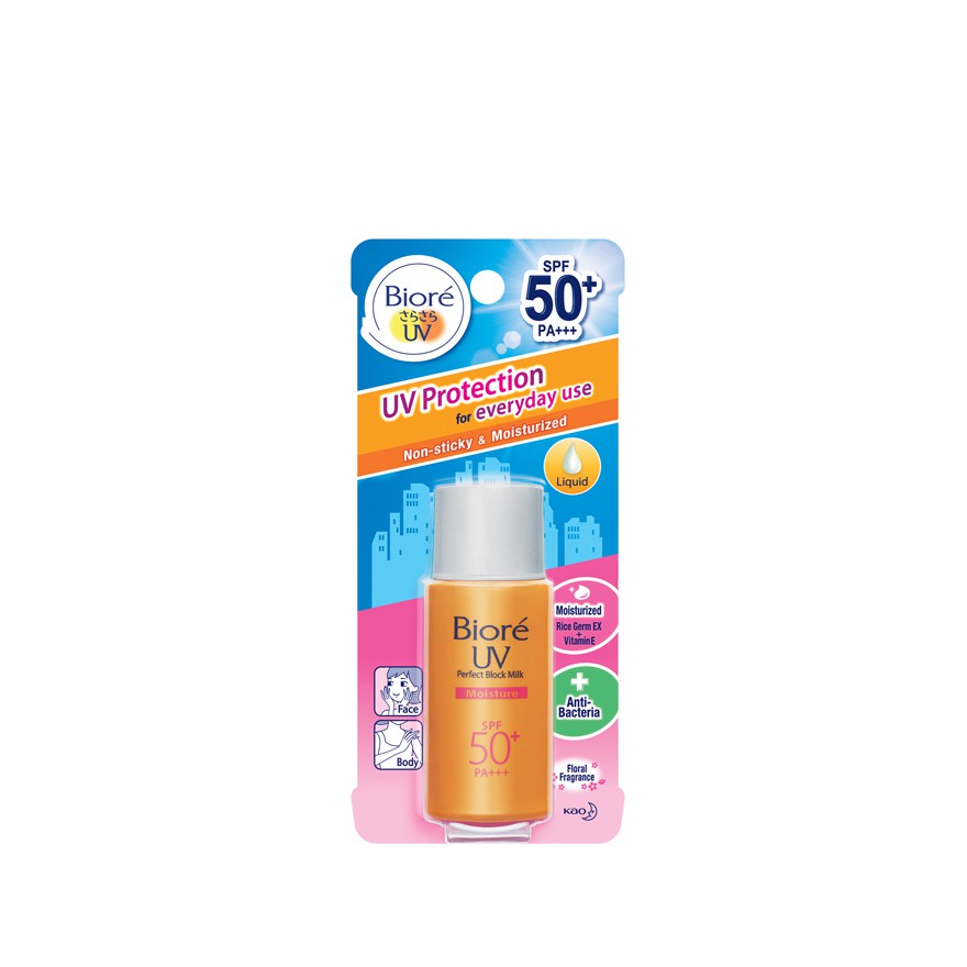 Biore UV Perfect Block Milk SPF 50 25 ml | Shopee Indonesia