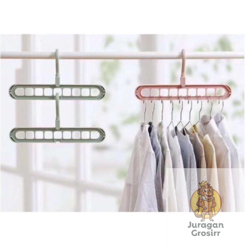 JG - GANTUNGAN BAJU / MAGIC HANGER SERBAGUNA GANTUNGAN BAJU 9 IN 1