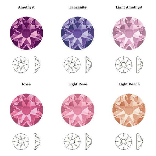 Swarovski ORIGINAL hotfix warna ss16 tempel gosok