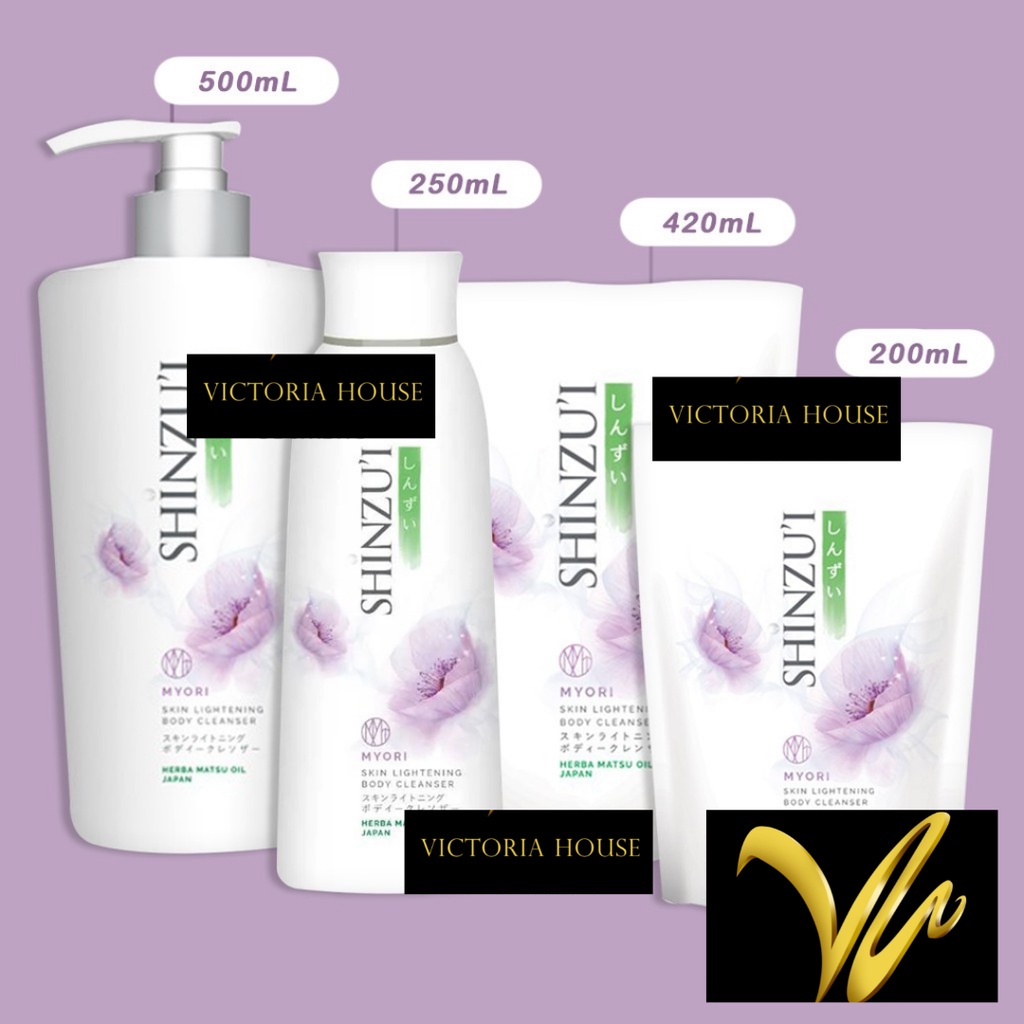 SHINZUI Lightening Body Cleanser | Sabun Cair Shinzu'i | Body Wash 500ml 420ml 250ml 200ml (KIM)