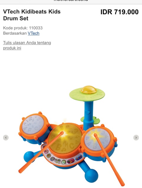 vtech kidibeats kids drum set