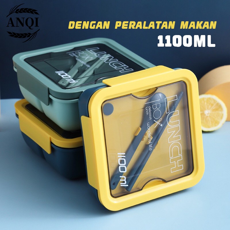 ANQI 1888 Lunch box / Kotak Bekal / Kotak makanan 1 Tingkat Bento Box VS-59