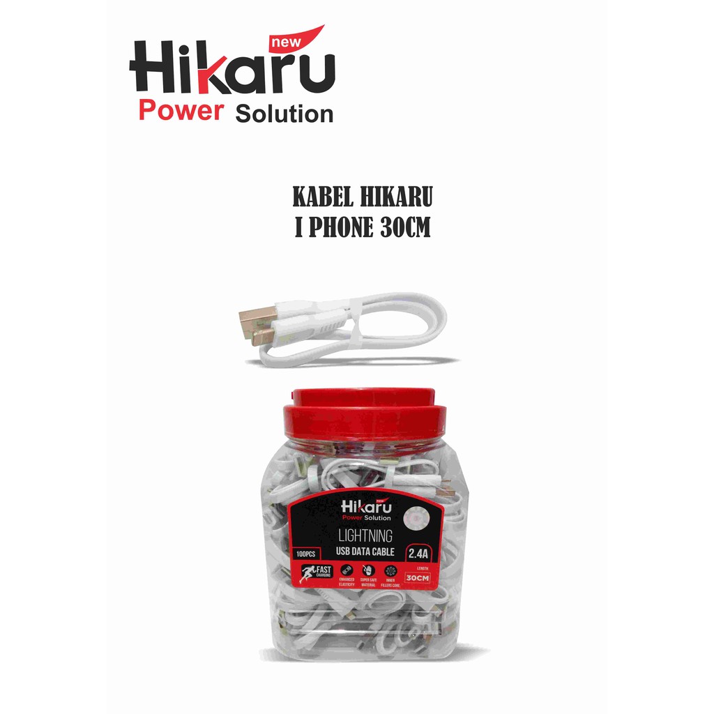 KABEL HIKARU MICRO LIGHTNING 30 CM  (TOPLES ISI 100)