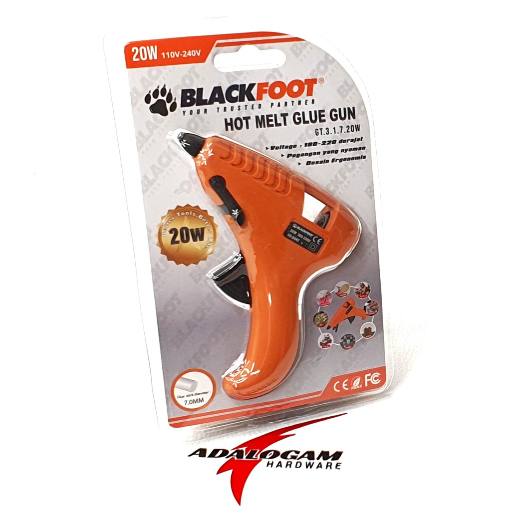 Blackfoot Glue Gun Mini 20 Watt 20W / Alat Tembak Lem Bakar Kecil