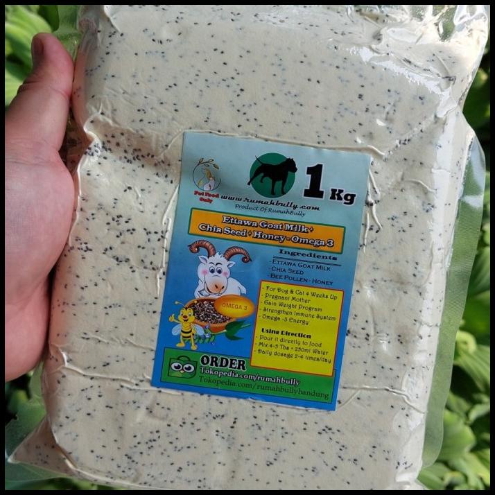 Susu Kambing Ettawa & Chia Seed - 1 Kg Susu Vitamin Anjing Kucing