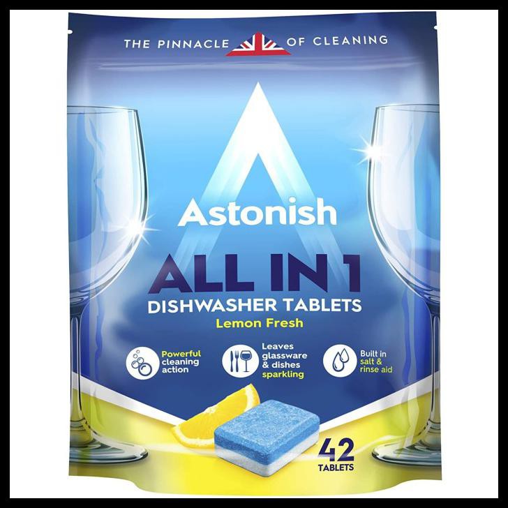 Pembersih Gelas Piring | Astonish Dishwasher Tablet Lemon 42