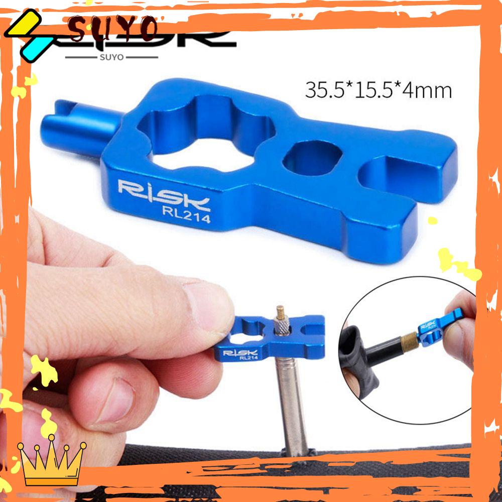 Suyo 1 / 2pcs Katup Pentil Ban Sepeda Portable Warna Biru Untuk Reparasi