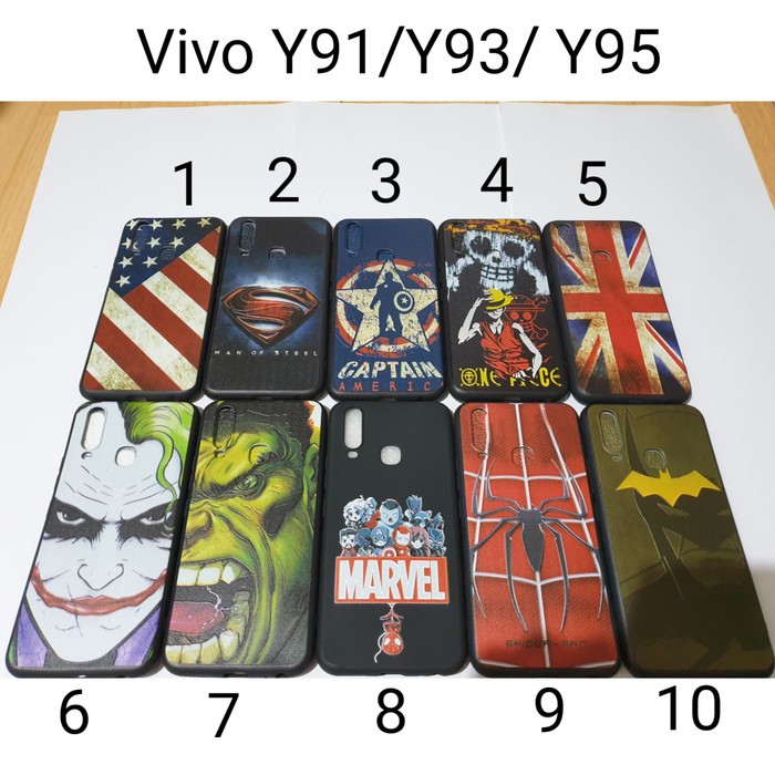 Case Hitam Superhero Vivo Y93 / Soft Case Vivo Y93