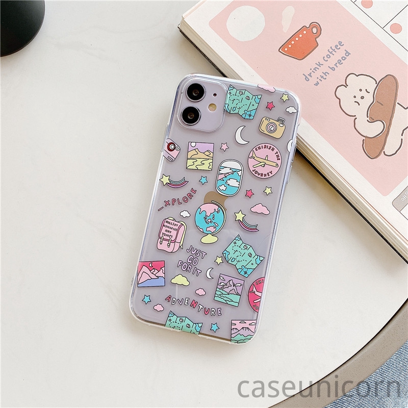 Case  Samsung Motif Kartun Doodle Casing Samsung A12 A51 A71 A02s M30S M21 A11 M11 A31 M31 A21S A10S A20S A50 A30 A20 A10 A30S A50S A70 A30S A750 A20 Oppo A53 A33 A5 A9 2020 Vivo Y30 Y50 Y30i Y20 Y20i Gambar Label Luar Angkasa-3