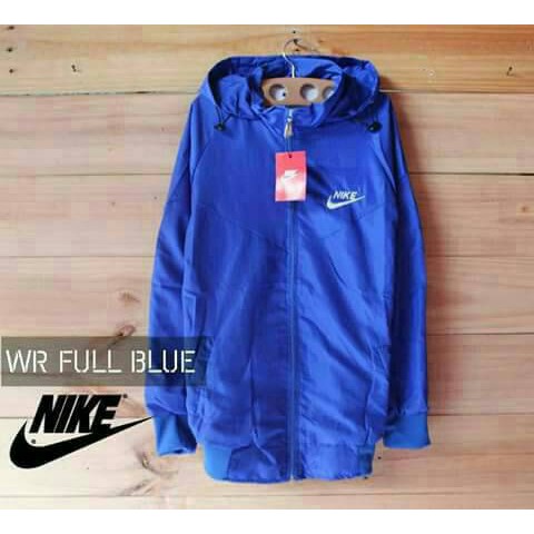 jaket nike parasut biru
