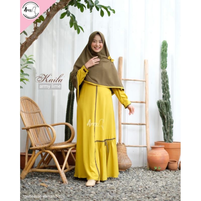 Gamis set Kaila syar'i / Gamis set murah / Gamis set trendy / Gamis set syar'i / Gamis set surabaya
