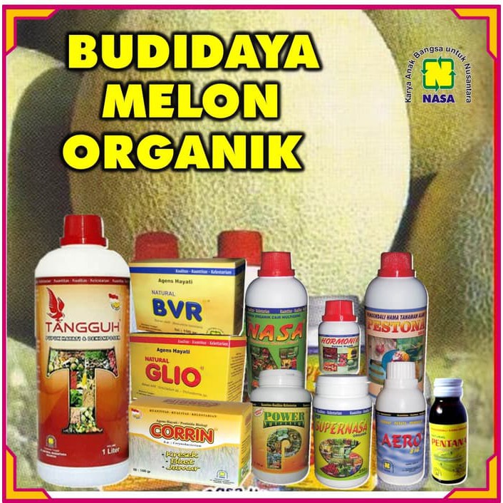 PUPUK BUDIDAYA MELON ORGANIK NASA GLIO AERO PESTONA SUPERNASA POC NASA