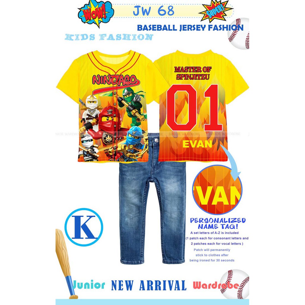 JW68 SHIRT + JEANS BISA BIKIN NAMA ANAK KODE GHIJKL