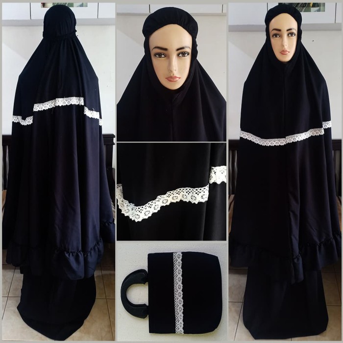 MUKENA- MUKENA BALI TRAVELING|MUKENA POLOS|WARNA HITAM -MUKENA.