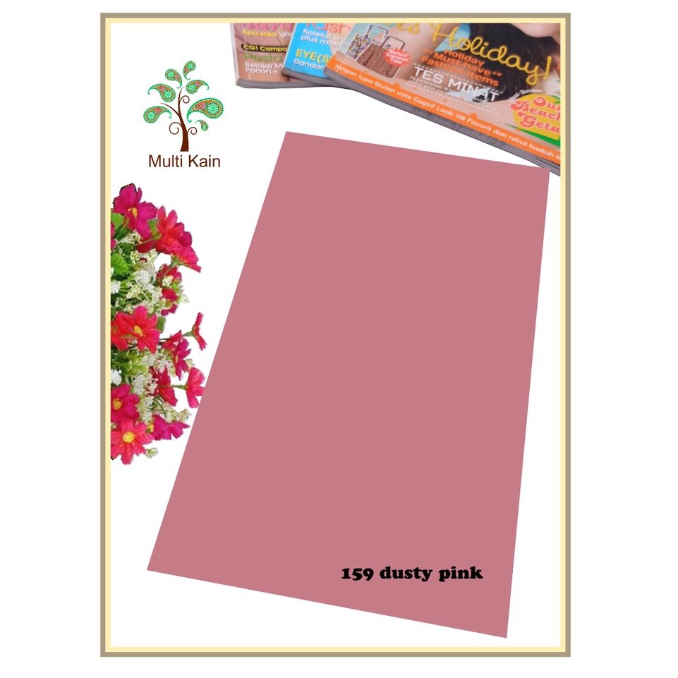 Bahan multi Kain Tile / Tille / Tule Polos Stretch / Spandex Tinggi 1,5 meter Grosir / Meteran-159 dusty pink