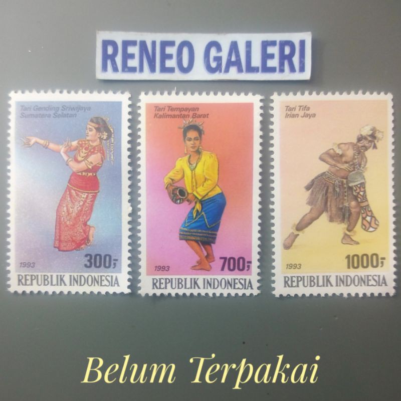 

(3pcs) Set Lengkap Prangko seri Kebudayaan Indonesia tahun 1993 Paket Perangko Lama kuno