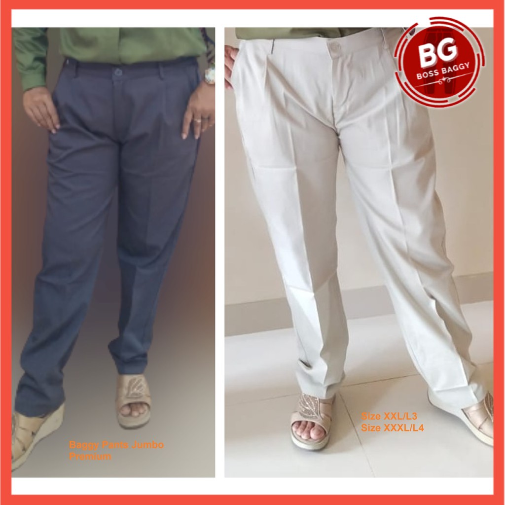 JUMBO BAGGY PANTS PREMIUM AMERICAN DRILL BIG SIZE 4L 5L