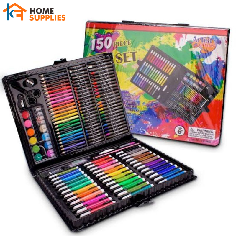 【KF】Crayon 150 Set Mewarnai Pensil Crayon Anak Set Lukisan Air Warna Pena Krayon Lukisan Anak Seni Lukisan Alat Anak Hadiah