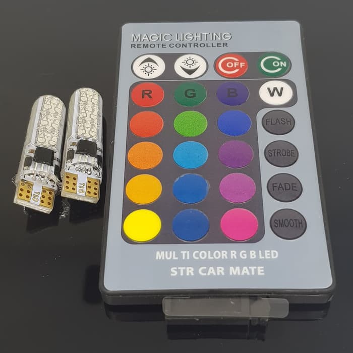 Lampu Senja T10 Remote / Lampu Led T10 Remote RGB / Remot Led T10