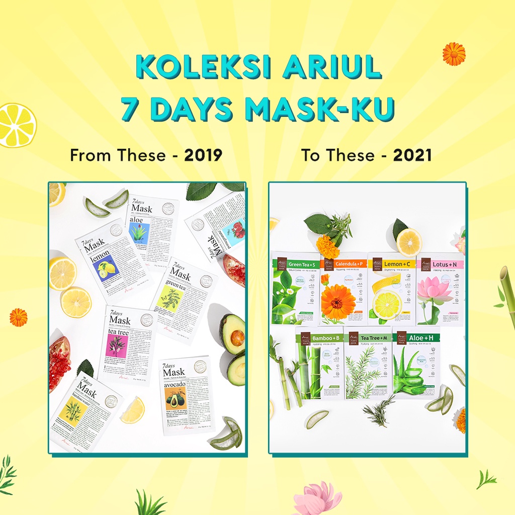 Jual Masker Ariul 7 Days Mask RENEWAL [BPOM] Halal Sheetmask Korea ...