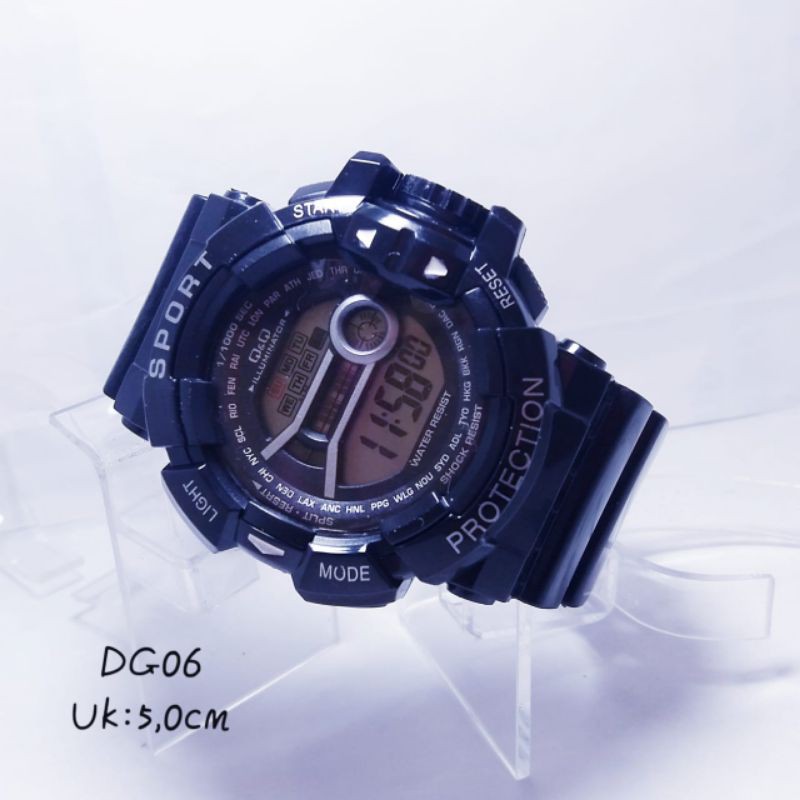 (Cod)Jam Tangan Pria Anak&quot;/Remaja Q&amp;Q Water Resisst Sport Digital Strap Rubber(Dikirim Jakarta)