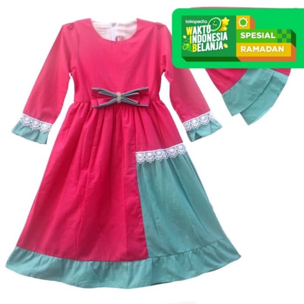Promo Two mix Baju muslim anak perempuan- gamis anak perempuan- Gamis 2999 - 1 Murah