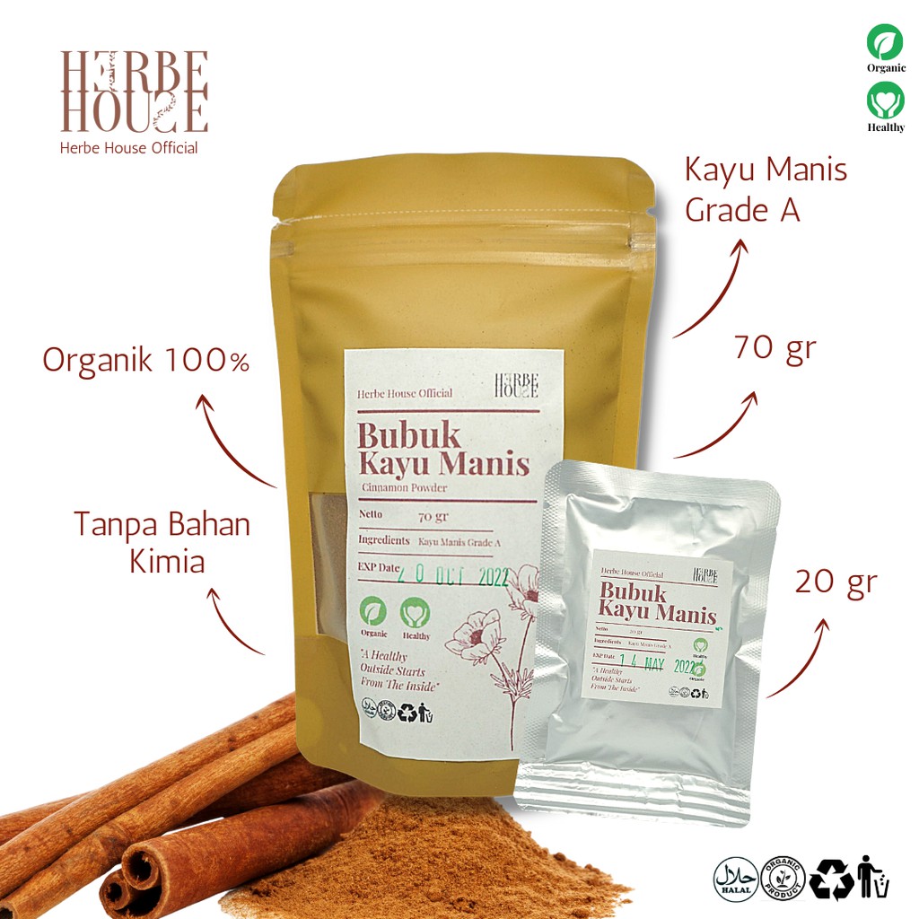 

BUBUK KAYU MANIS MURNI 100% BUBUK CINNAMON ORGANIK HERBAL JSR