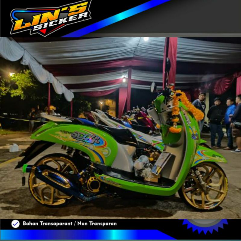 STRIPING SCOOPY FI 2014/2015/2016 TRANSPARAN HOLOGRAM CUSTOM KPS 028