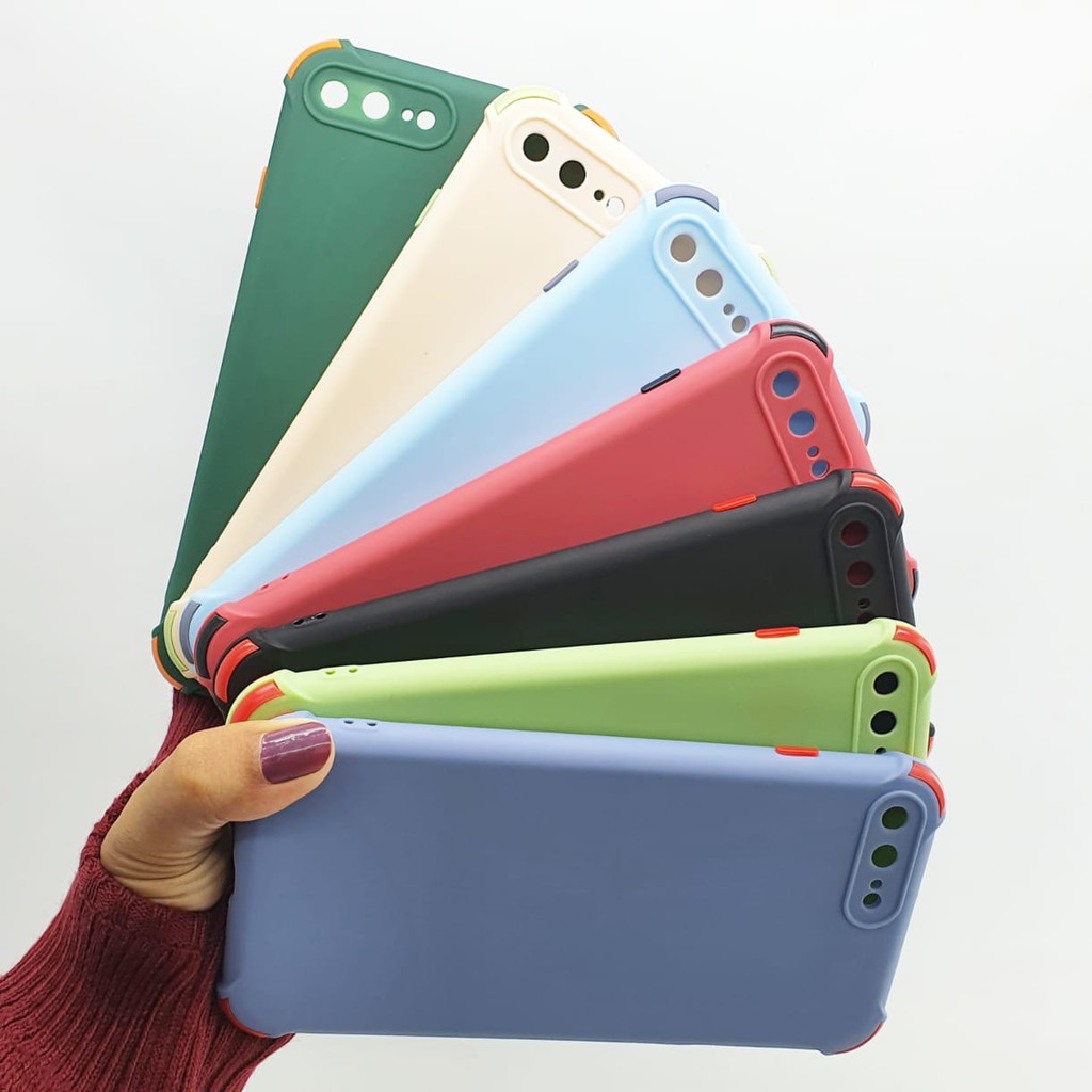 Ip 7 Plus / 8 Plus Softcase Candy Crack Macaron 2 Tone Plus Pelindung Camera