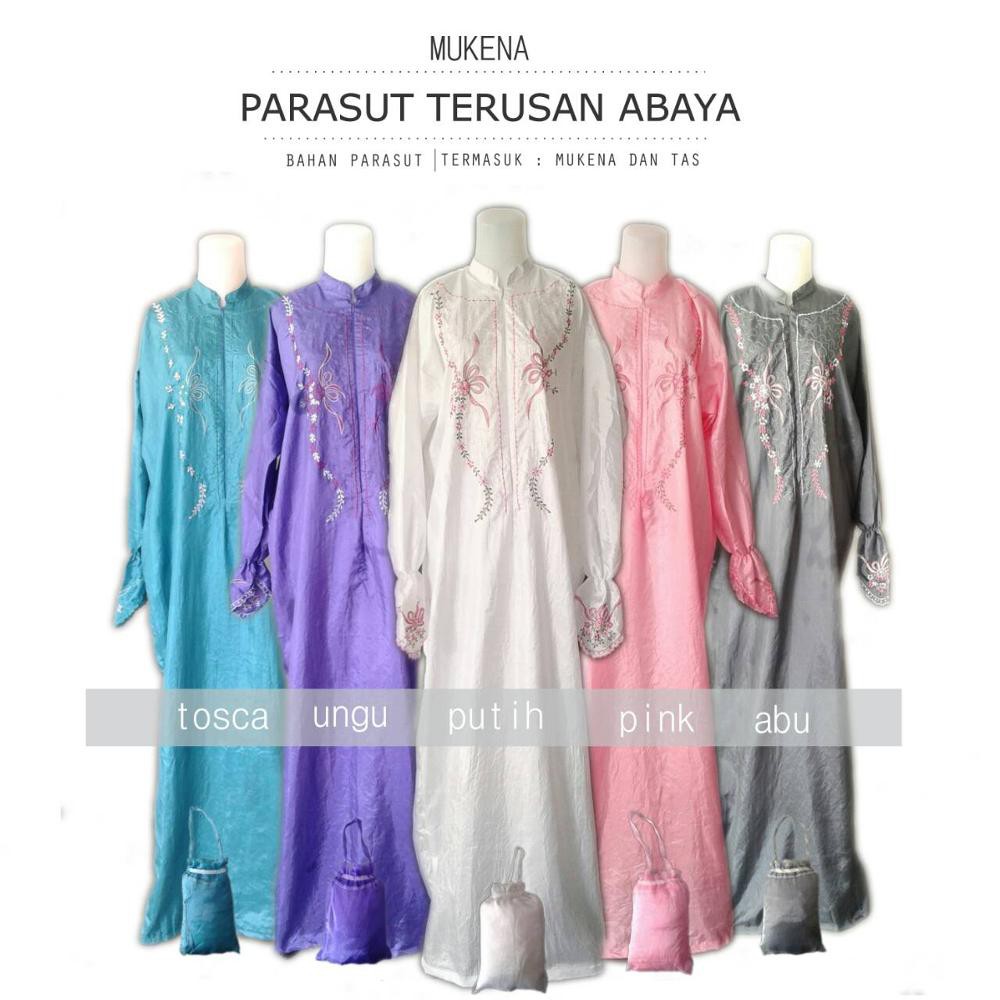 Unik MUKENA TELEKUNG RUKUH TERUSAN PARASUT ABAYA TOSCA UNGU PUTIH PINK ABU Berkualitas