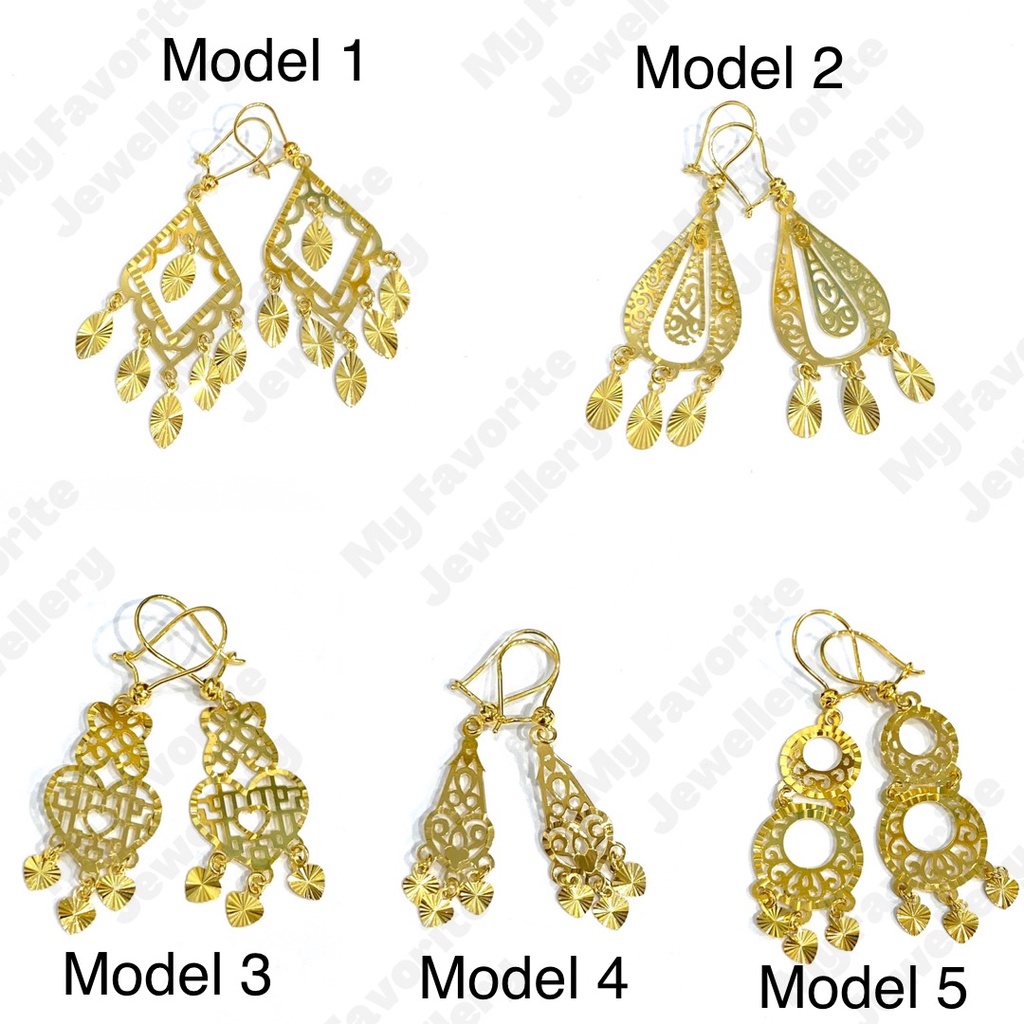 Anting Wayang Terbaru Emas Asli Kadar 700