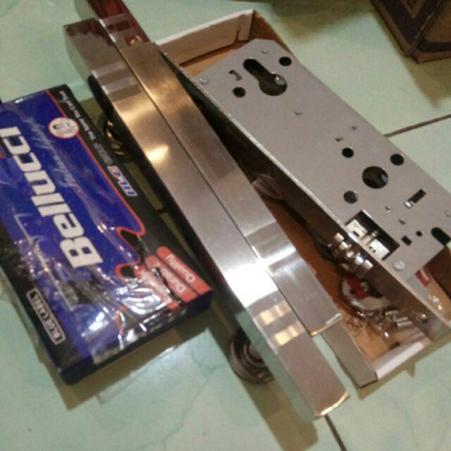 Paket Handle Pintu Stainless 25cm 1set Body Pelor