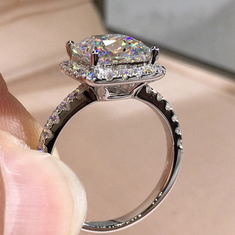 Cincin Cubic Zirconia Gaya Princess Untuk Wanita