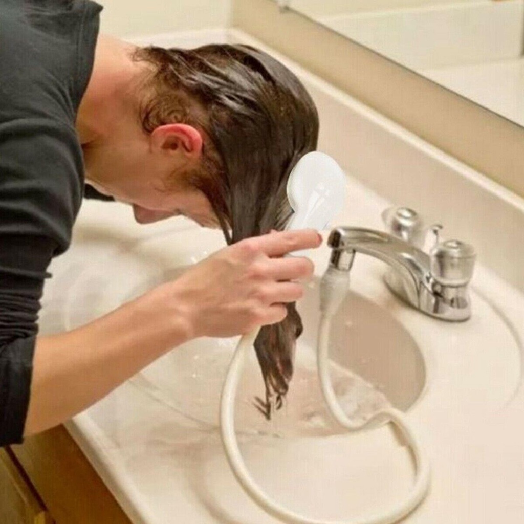 Solighter Pet Shower Pipa Panjang Untuk Mandi Dapur Hairdresser Sink Showering