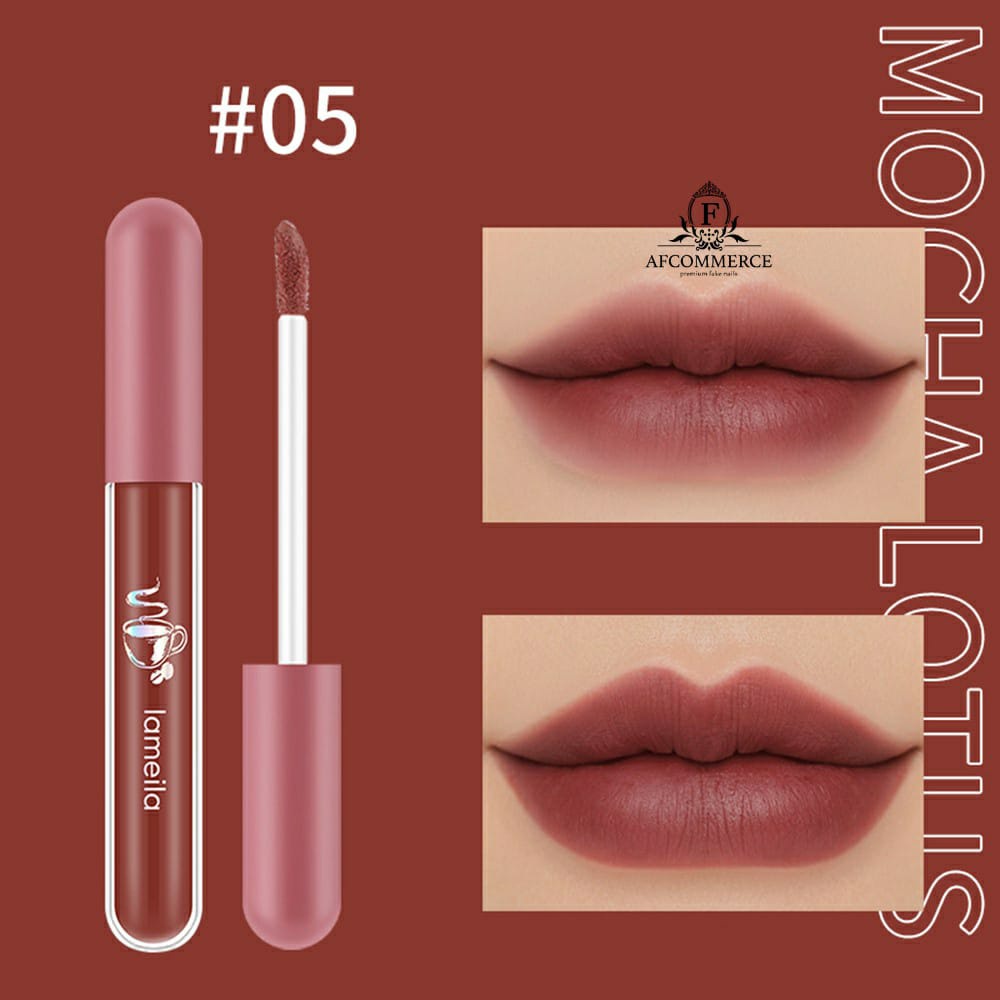 LAMEILA 1041 LIP GLAZE TAHAN AIR SWEATPROOF ANTI LENGKET  6WARNA