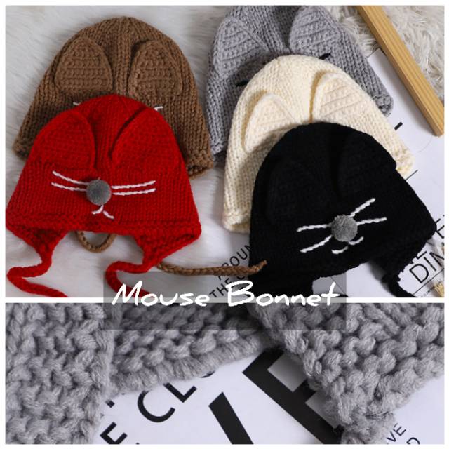 Mouse Bonnet/Topi Bayi