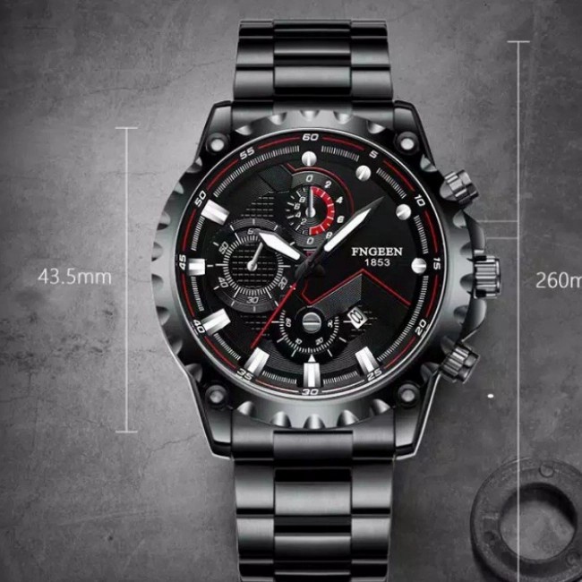 Jam Tangan Pria Watch Fashion Terbaru COD Keren Murah O4G2 Jam Tangan Pria anti air FNGEEN 5757 Anal