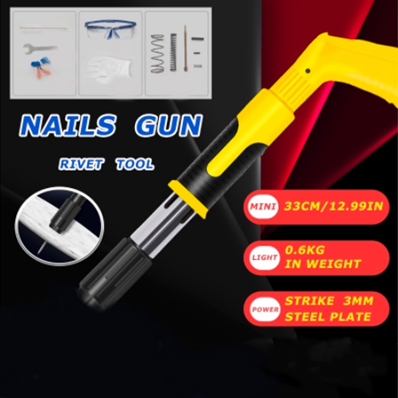 【Ready stock】  Nail Gun Pistol Paku Baja Manual Rivet Tufting Nail Gun Beton/ paku tembak manual /alat paku tembak beto /Baja Dinding