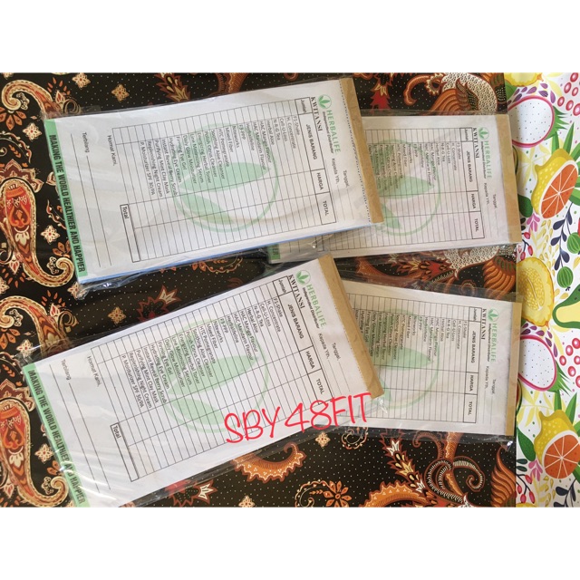 [1pack isi 2 buku] nota jual produk Herbalife / nota retail 1pack isi 2 buku