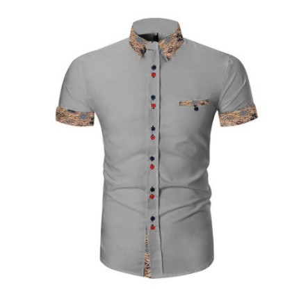 Baju Kemeja Point Coco Busana Pria Lengan Pendek Formal Casual Trend