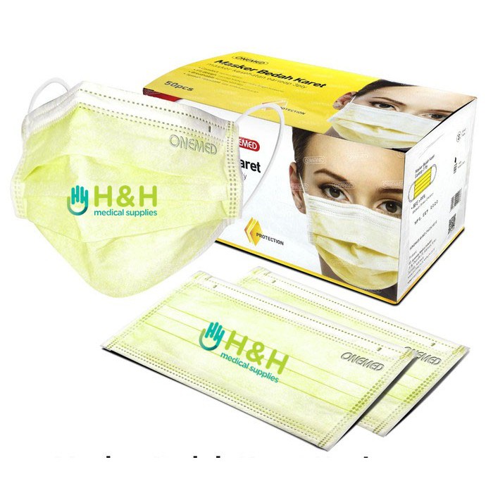 Masker medis Onemed / Masker Earloop 3ply / Masker Onemed Earloop / Masker Bedah Kesehatan / Surgical Mask / Masker 3ply / Masker Bedah 3ply / Masker Mask