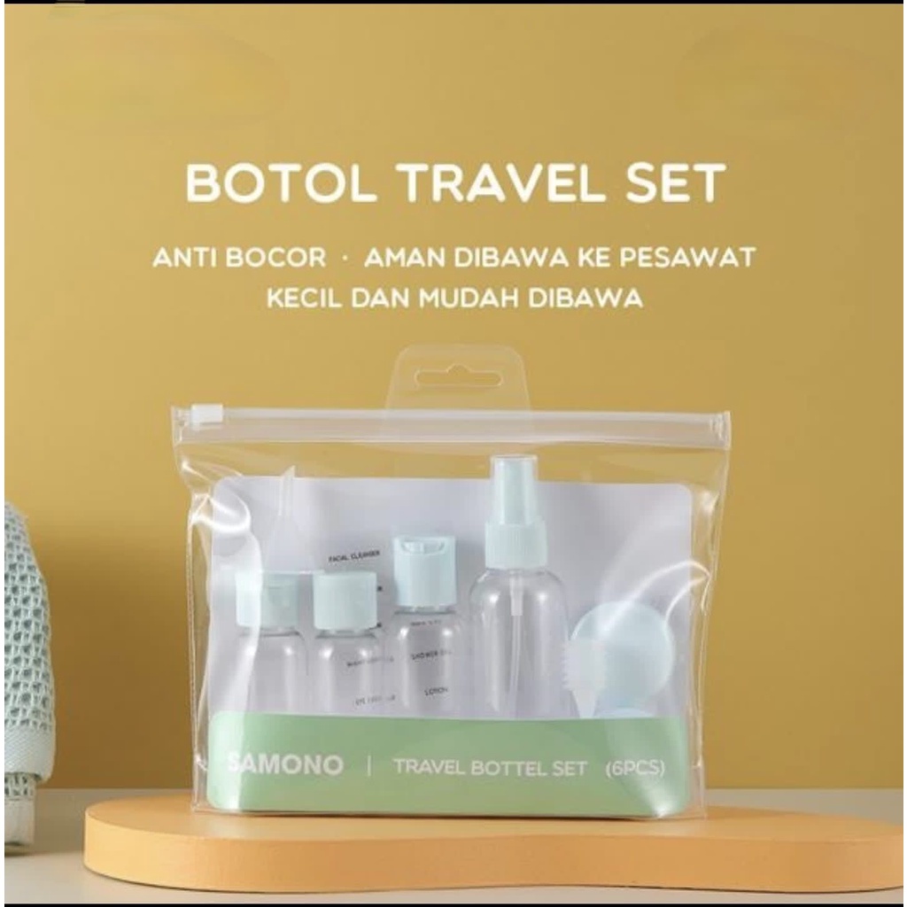 TERBARU!! BOTOL TRAVEL TOILETRIES KIT SET 7IN1/BOTOL KOSMETIK KECIL IMUT